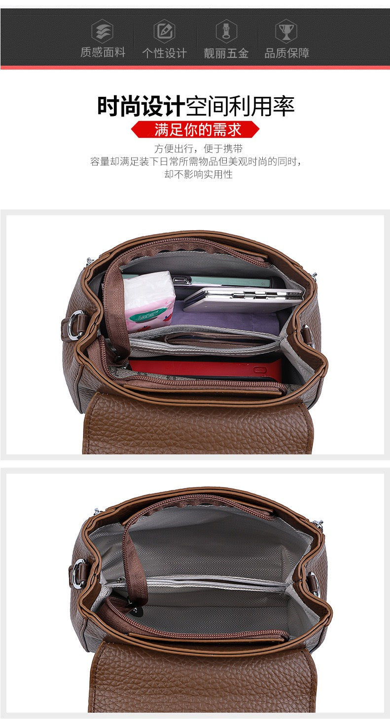 Stylish  Handbag with Top Handle & Shoulder Strap 555-12