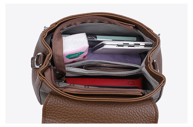 Stylish  Handbag with Top Handle & Shoulder Strap 555-12