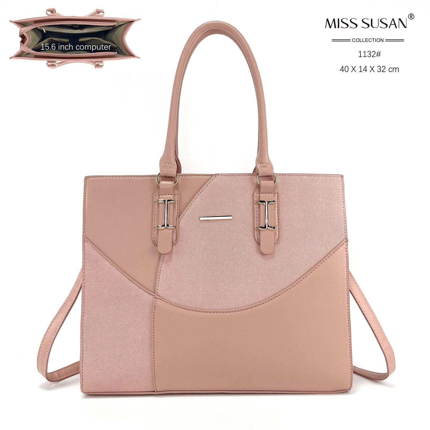 Miss Susan Tote Bag – Elegant Women Handbag & 15.6 Inch Laptop Tote 1032