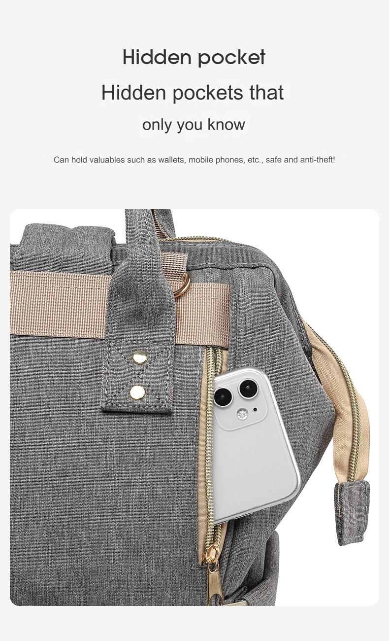 Grey Diaper Bag, Baby Nappy Changing Bag 4125 GALAXY BAGS