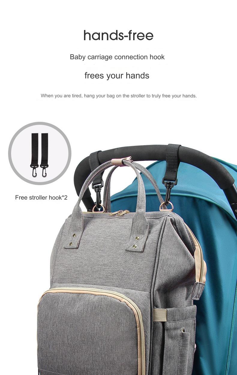 Grey Diaper Bag, Baby Nappy Changing Bag 4125 GALAXY BAGS