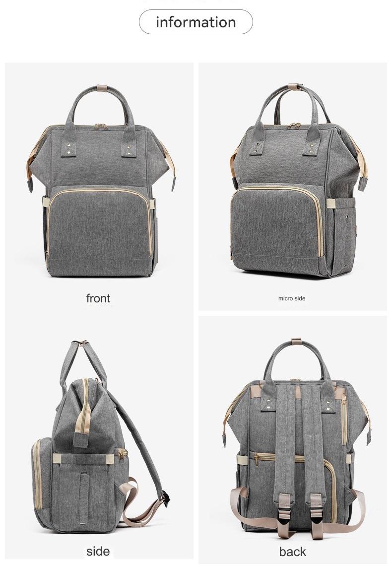 Grey Diaper Bag, Baby Nappy Changing Bag 4125 GALAXY BAGS