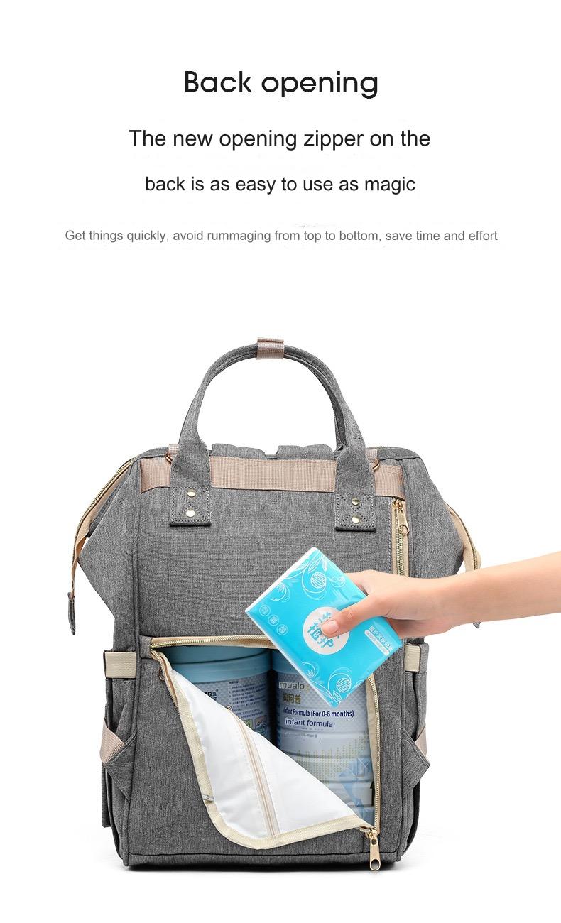 Grey Diaper Bag, Baby Nappy Changing Bag 4125 GALAXY BAGS