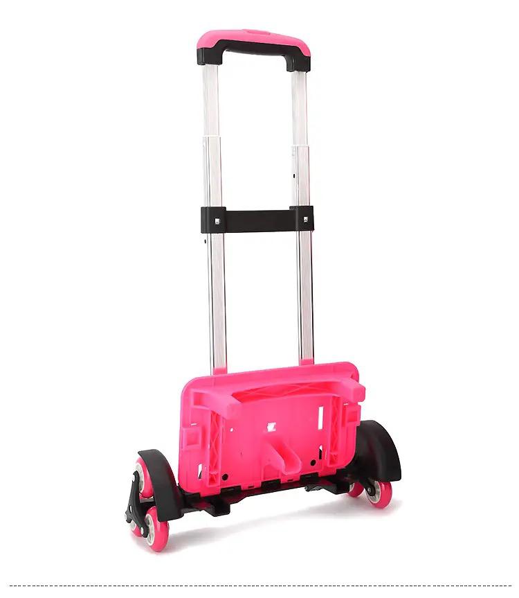 Black Kid Trolley for Backpack: Expandable 2-Wheel School Bag Luggage with High-Function Chariot Rod - Item 156 GALAXY BAGS