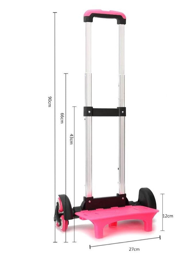 Black Kid Trolley for Backpack: Expandable 2-Wheel School Bag Luggage with High-Function Chariot Rod - Item 156 GALAXY BAGS