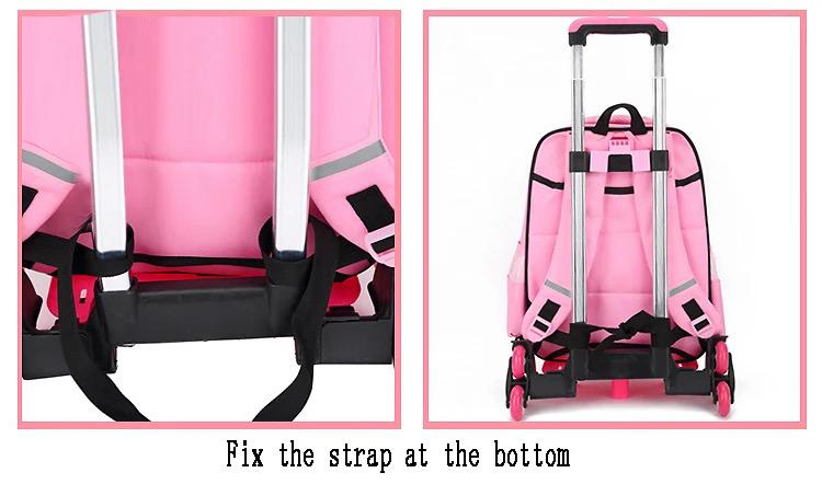 Black Kid Trolley for Backpack: Expandable 2-Wheel School Bag Luggage with High-Function Chariot Rod - Item 156 GALAXY BAGS