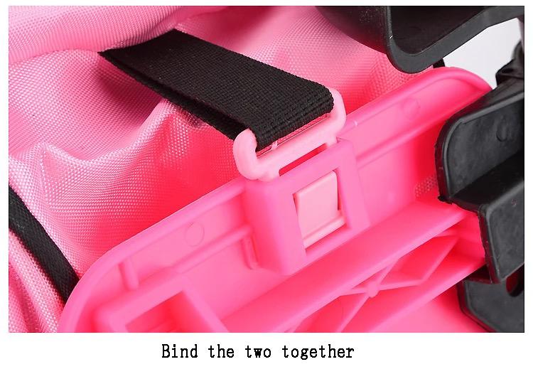 Pink Kid Trolley For Backpack And School Bag Luggage For Children 2 Wheels Expandable Rod High Function Trolly Chariot 156 GALAXY BAGS