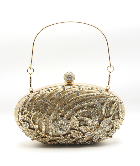 Golden Latest Stylo Bridal Clutch For Women 5002 GALAXY BAGS