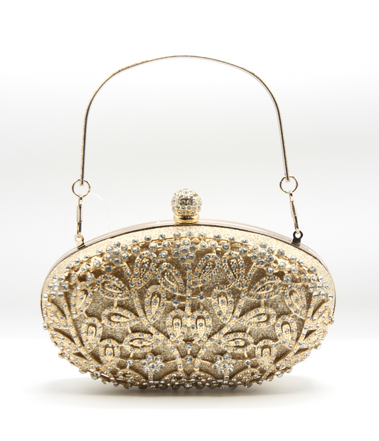 Golden Latest Stylo Bridal Clutch For Women 5002 GALAXY BAGS