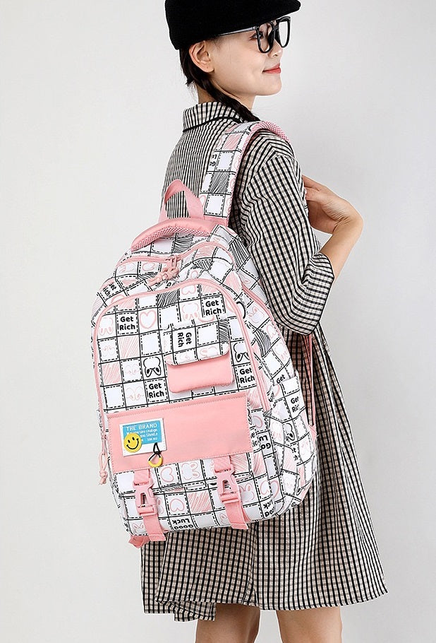 Black New High School Student School Backpack 1370 GALAXY BAGS