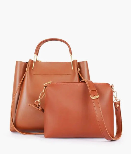 Mustard 2 in 1 Ladies Tote Bag 8850-12 GALAXY BAGS