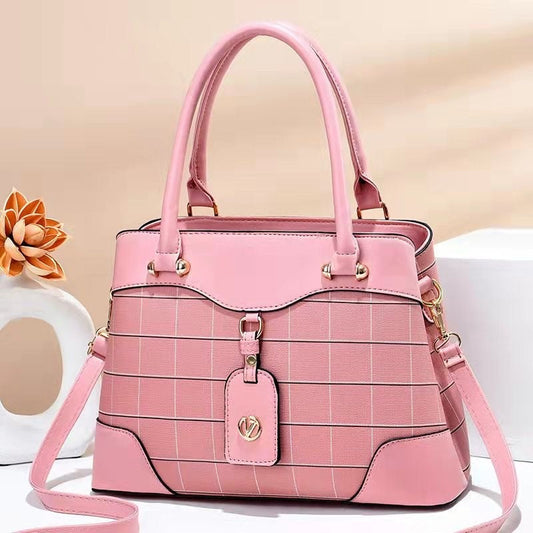 Girls Check Leather Handbags | Stylish & Functional | Makeup Bag 6910-5 GALAXY BAGS