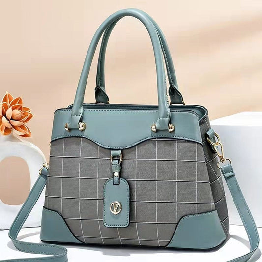 Girls Check Leather Handbags
