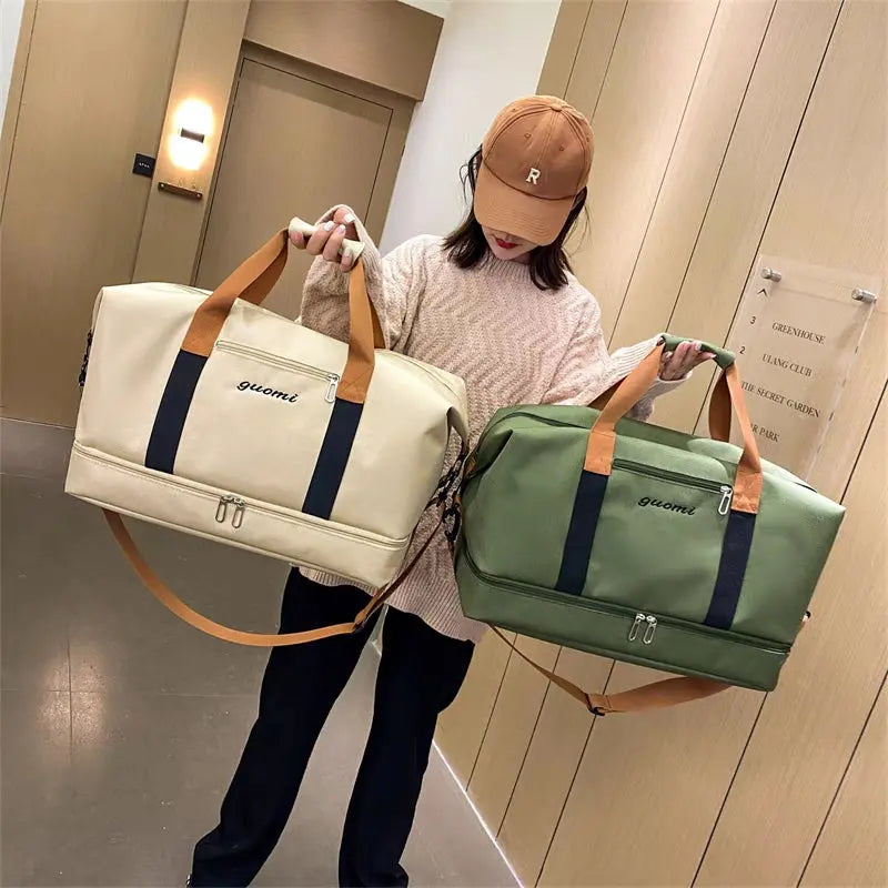 Orange Travel Duffel Bag for Men & Women 4130 GALAXY BAGS