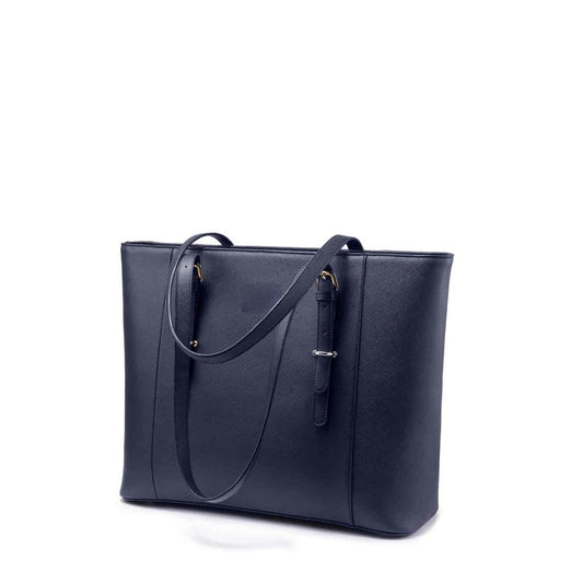 BLUE LAPTOP SHOULDER BAG TOTE BRIEFCASE, FIT 15.6 INCH 107