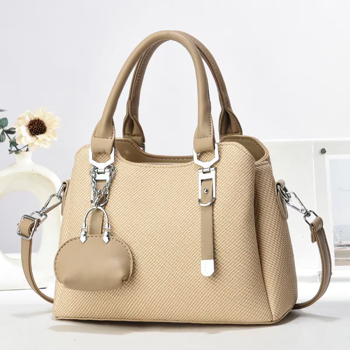 Handbag with KeyChain– Stylish Shoulder & Crossbody Bag for Women 9905-8