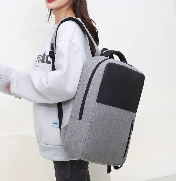Grey Simple School College Bag 4245 GALAXY BAGS