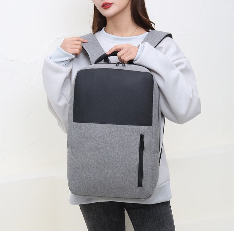 Grey Simple School College Bag 4245 GALAXY BAGS