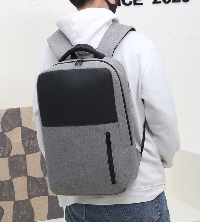 Grey Simple School College Bag 4245 GALAXY BAGS