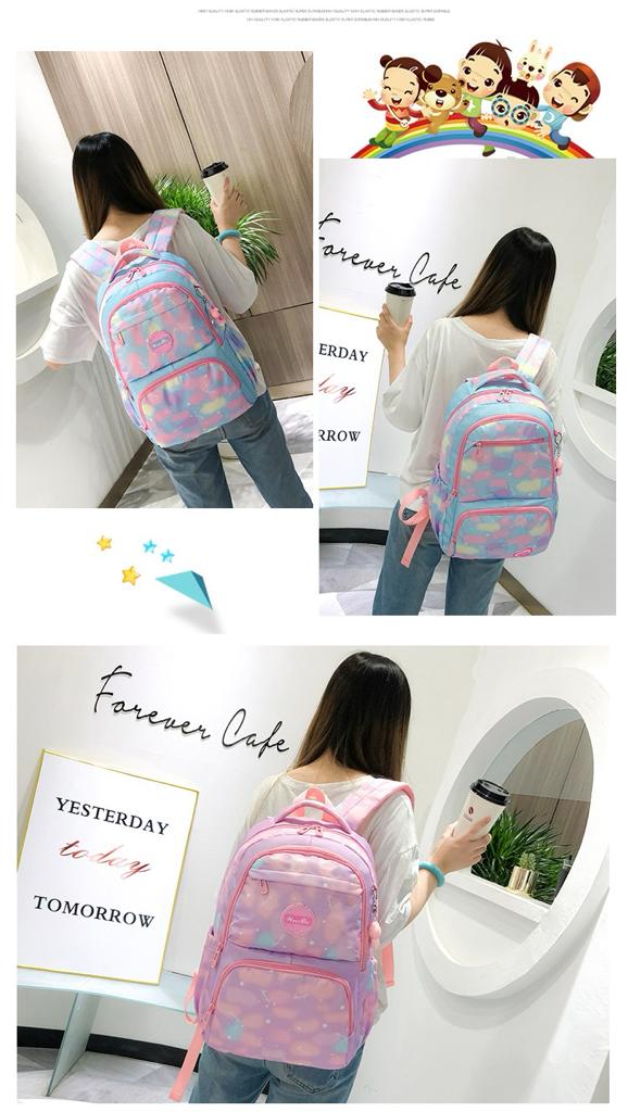Blue School back pack For Women 4226 GALAXY BAGS