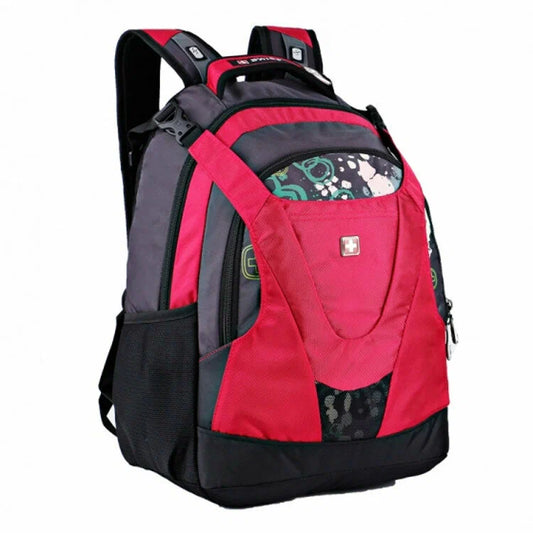 RED SWISSWIN BACKPACK 15.6 BUSINESS TRAVEL SCHOOL COLLEGE UNIVERSITY 4248 GALAXY BAGS