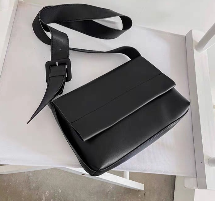 Black Ladies Soft Leather Bag 603 GALAXY BAGS